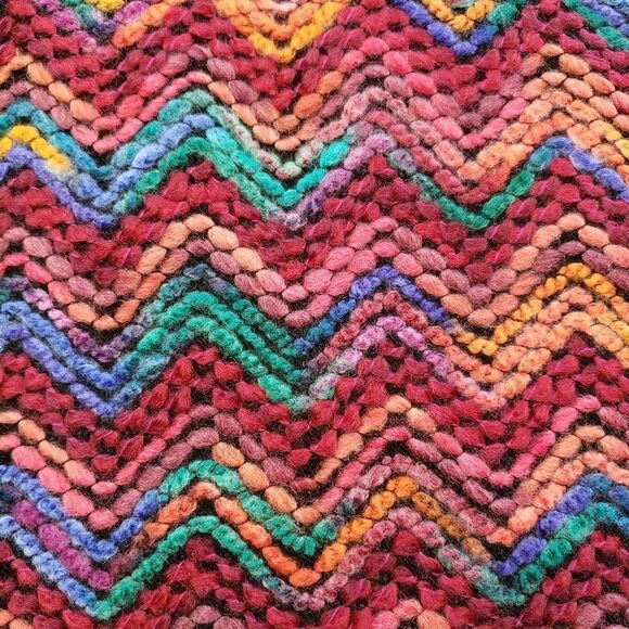 OVERSIZED XS chevron woven sweater jacket with pockets - Picture 7 of 15